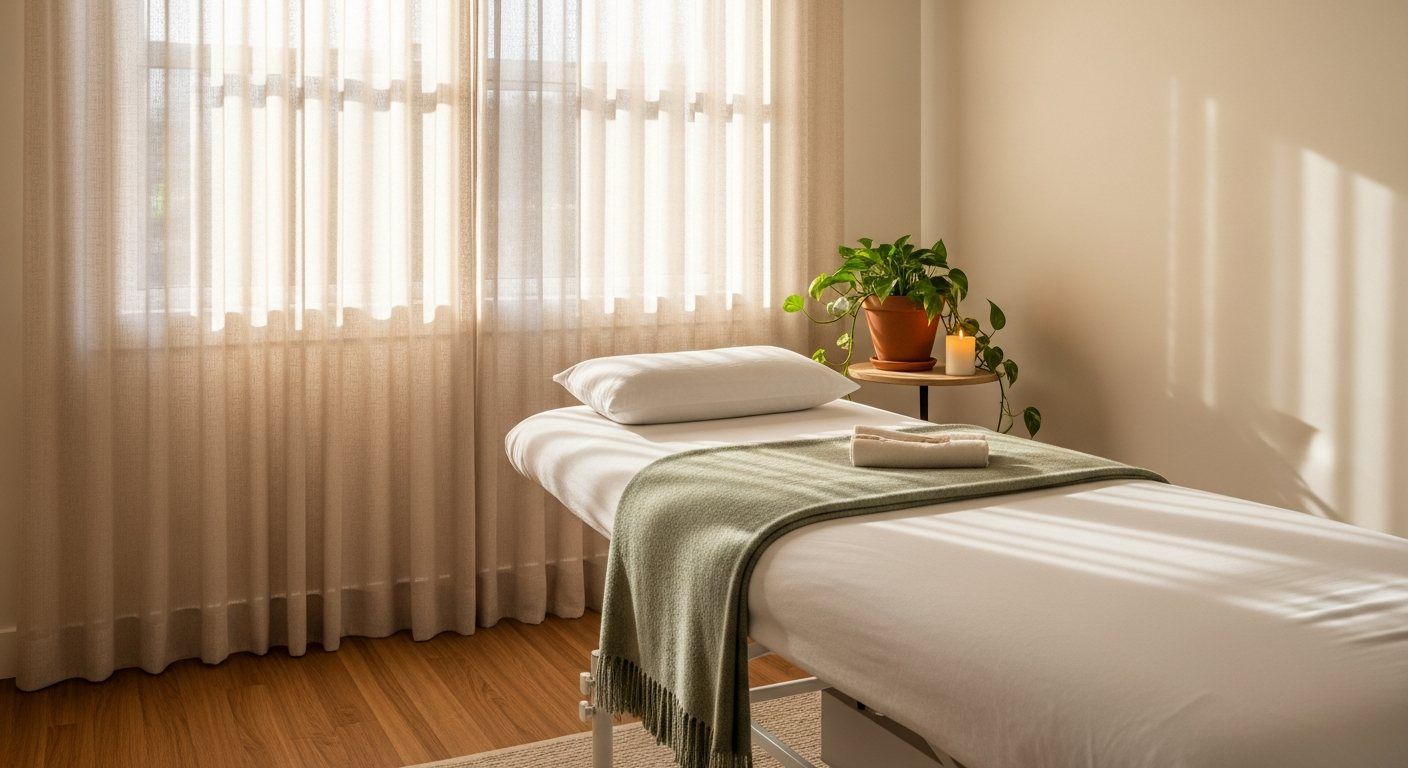 A calm, private treatment room